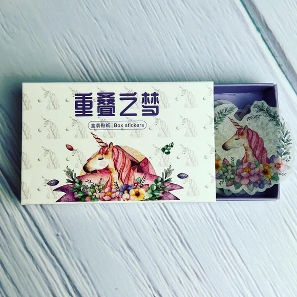 Dreamy Fairytale, Pastel Unicorns Adorned With Flowers, 40 Stickers, 1 Repeat - Picture 11 of 13